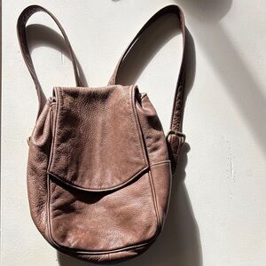 Libarie Chic Brown Leather Backpack